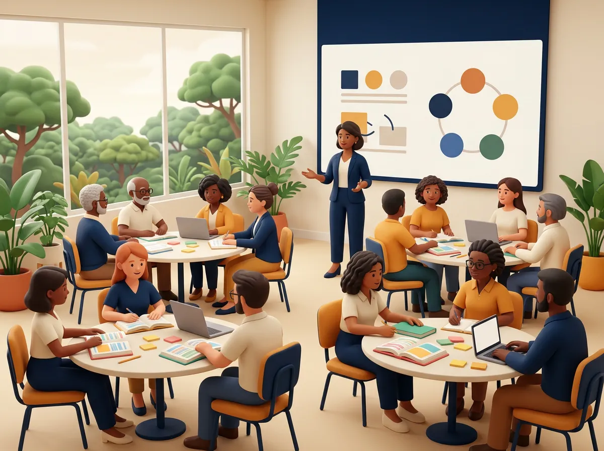 Ilustração: professores em formação na B7 Academy