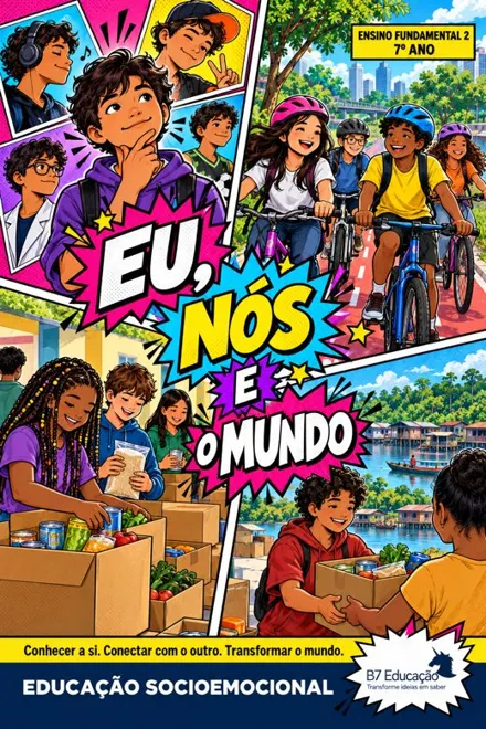 Capa do livro Eu, Nós e o Mundo · 7º ano