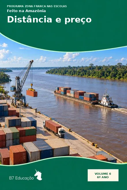 Capa do livro Feito na Amazônia · Volume 6: Distância e preço