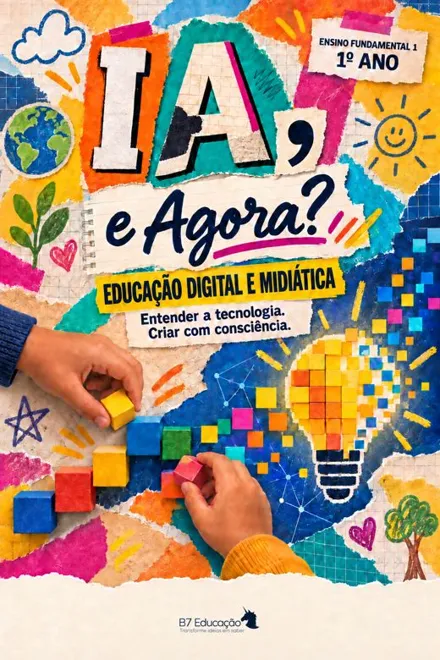 Capa do livro IA, e Agora? · 1º ano