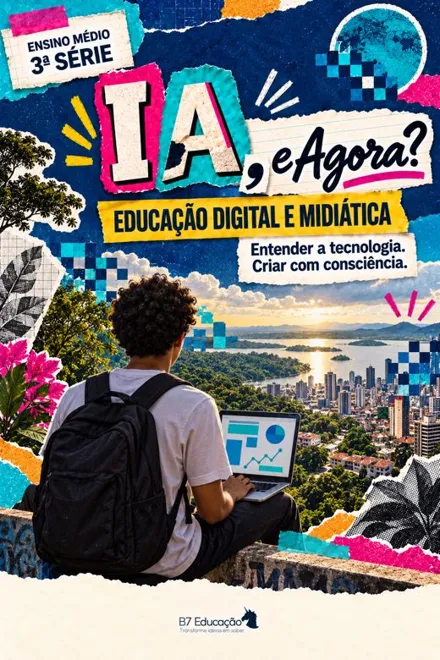 Capa do livro IA, e Agora? · 3ª série